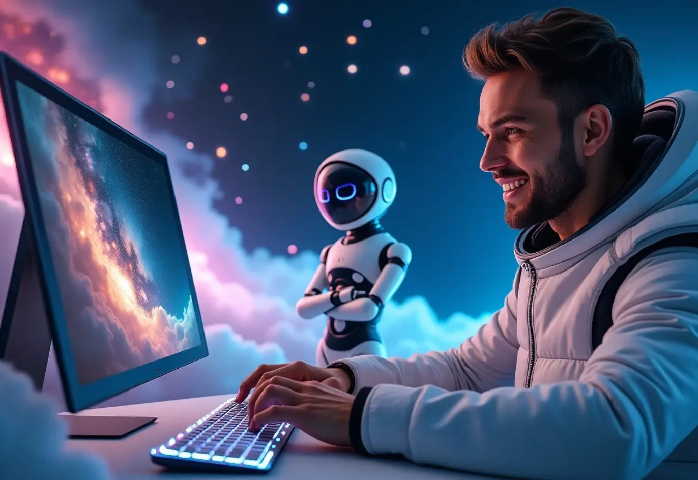 AI-powered content creation tools interface showing automated writing capabilities